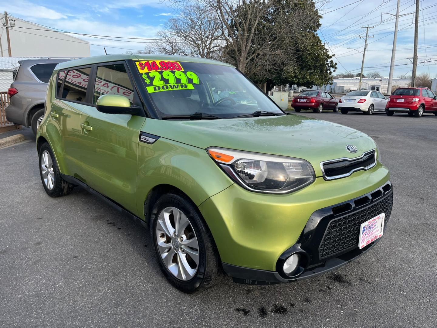 2016 Green /Black Kia Soul + (KNDJP3A5XG7) with an 4 Cylinder engine, Automatic transmission, located at 5700 Curlew Drive, Norfolk, VA, 23502, (757) 455-6330, 36.841885, -76.209412 - Photo#1